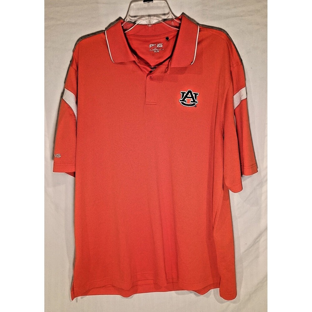 Men's XL Ping  Auburn Tigers Orange Golf Polo